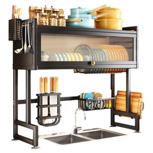 厨房水槽置物架台面晾碗盘碗碟收纳柜家用多功能水池放碗柜沥水架