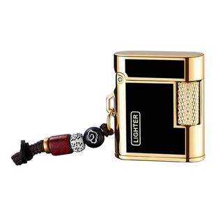 网红复古砂轮小方砖煤油打火机侧滑迷你金属挂件便携耐用送礼品潮