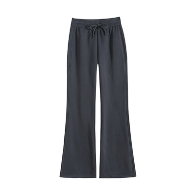 高腰垂感宽松加厚针织瑜伽微喇裤