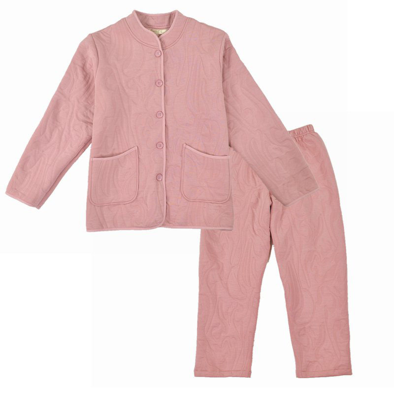 绮瑞秋冬睡衣情侣纯棉夹棉空气棉夹层女冬家居服男士冬款家居服