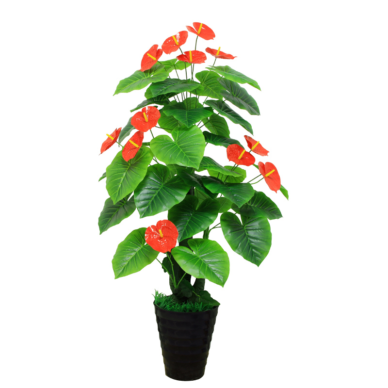 简约风假花仿真花摆设绿植客厅装饰大盆栽摆件仿生植物大厅落地式