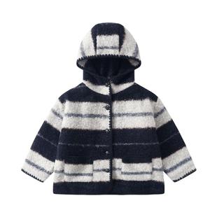 植木童装【英伦尖子生】儿童外套棉服毛呢 2025秋冬新款女童外套