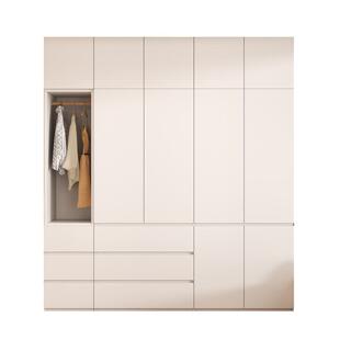 实木衣柜免拉手分段式2025新款爆款家用小户型柜子卧室家具大衣橱