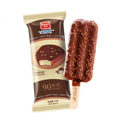 美登高冰淇淋90年代芝麻脆皮香草巧克力口味冰激凌童年雪糕老冰棍