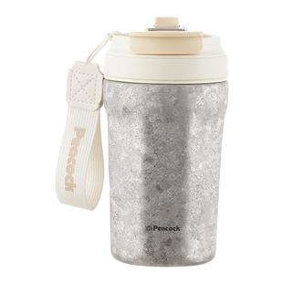 Peacock日本孔雀高端纯钛吸管保温杯男女士咖啡杯高颜值2025新款