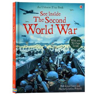 Usborne看里面系列 二战 英文原版绘本 See Inside The Second World War 尤斯伯恩科普翻翻书 儿童启蒙早教认知含70个小机关