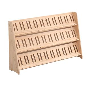 实木工作室手机架多排微商支架落地直播充电多台放置架桌面展示架