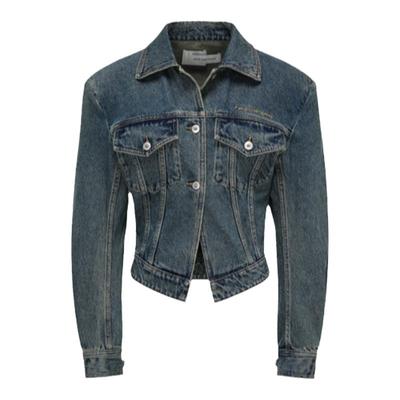 【FengChenWang】水洗丹宁复兴短款阔型牛仔夹克