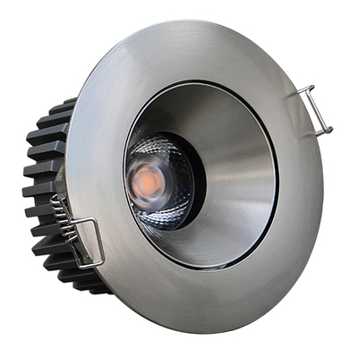 包豪斯不锈钢射灯宽边嵌入式90mm开孔85银色中古风可调角度无主灯