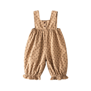 女童背带裤春秋季新款2025小女孩韩版洋气时髦长裤宝宝纯棉连体裤