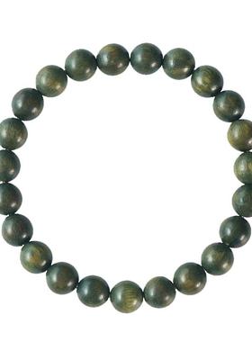 静心绿檀木手串盘玩男女生盘串