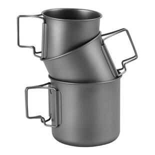 纯钛水杯户外野营便携单层杯折叠轻便水杯户外筷子勺子叉子微瑕