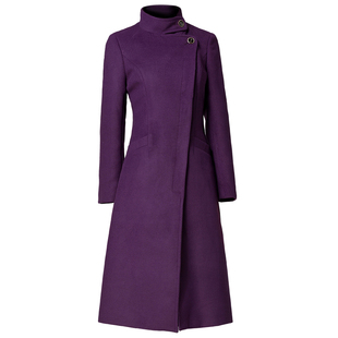 工作服呢子大衣女冬职业高端修身商务售楼部空姐制服毛呢外套工装