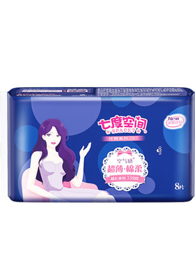 七度空间卫生巾338mm夜用优雅系
