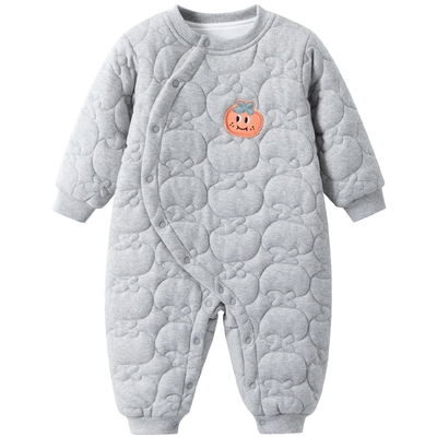 宝宝连体衣夹棉婴儿睡衣冬季加厚