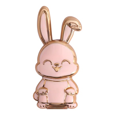 卡通创意电镀兔子手机支架超薄