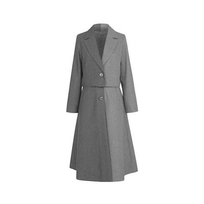 s.deer西装领撞色外套连衣裙套装