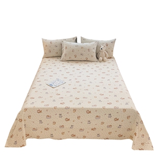 a类母婴级双层纱床单单件2025新款宿舍单人被单三件套非全棉纯棉3