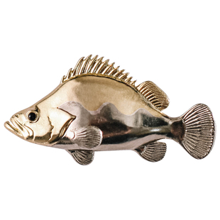 吾蟲创意鱼形胸针徽章铜鳜鱼帽徽包挂个性时尚百搭小众吉祥配饰