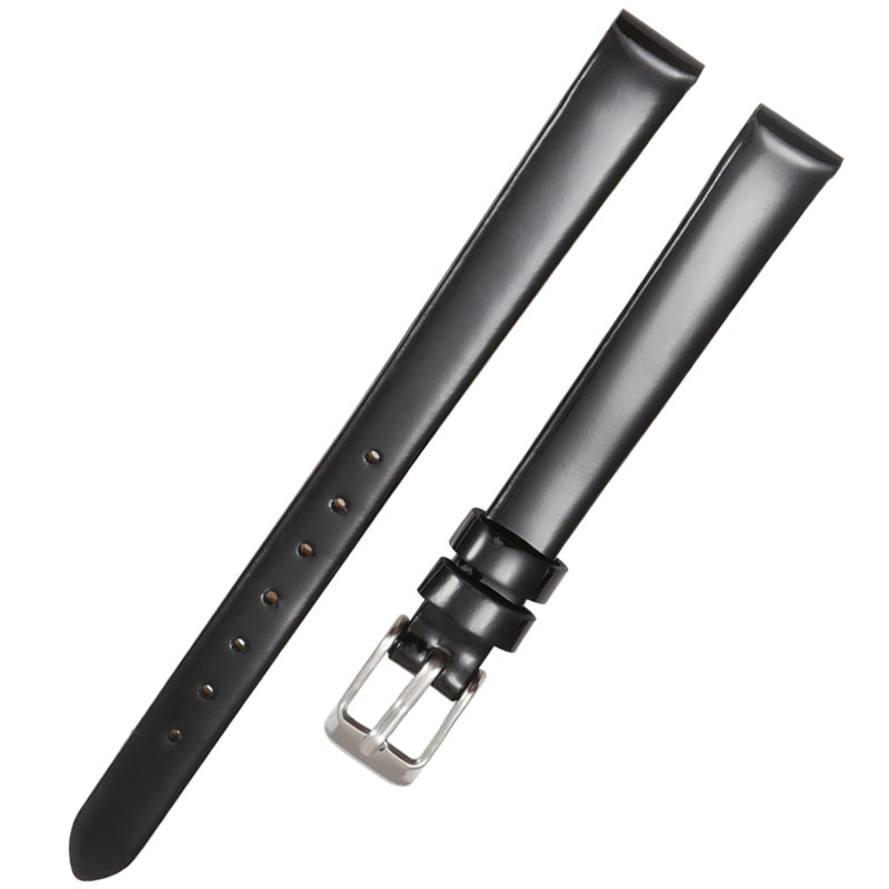 适配古尊真皮表带女小天鹅小方表复古小表盘红色纤细牛皮表带10mm