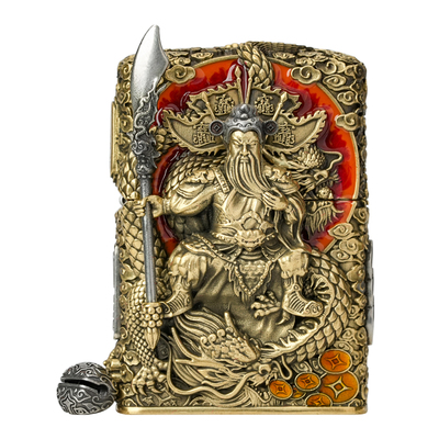 zippo煤油打火机财神关公重甲机
