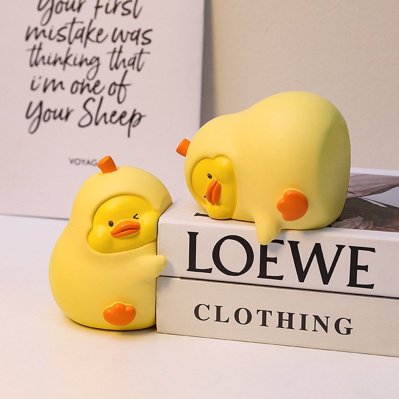 创意树脂摆件客厅摆件装饰品梨男女装饰书立永不书档鸭分情侣礼品