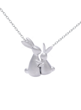 花芽原创抱抱项链女生925纯银