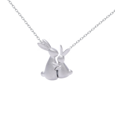 花芽原创抱抱项链女生925纯银