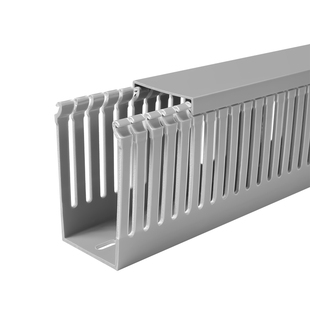 PVC阻燃塑料线槽工业配线槽S密齿配电箱控制柜细齿线槽出线孔4mm