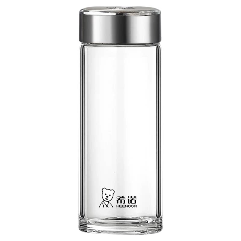 希诺玻璃杯男士茶水分离泡茶杯子