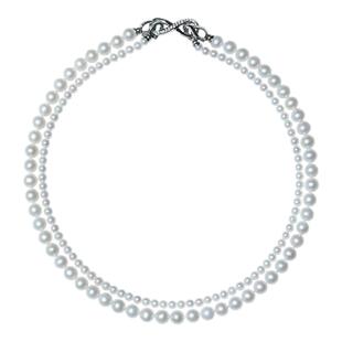 BEAUFINA百分娜淡水珍珠项链妈妈款双层串珠小米珠baby珠叠戴礼物