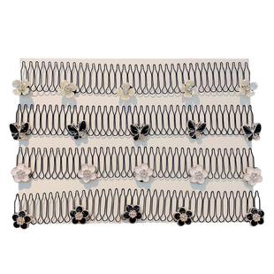 山茶花拉拉发梳女毛发碎发整理神器后脑勺隐形倒插梳前额头饰发箍