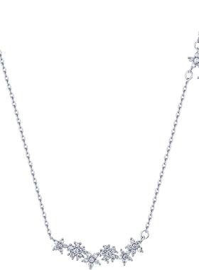 清新设计森系吊坠樱花锁骨链