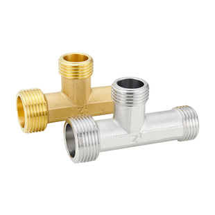 黄铜4分转6分三外丝活接卡套三通燃气管热水器自来水管接头铜配件