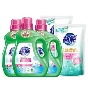 超能洗衣液洁净柔护持久留香整箱批家用香味补充袋装机洗手洗正品