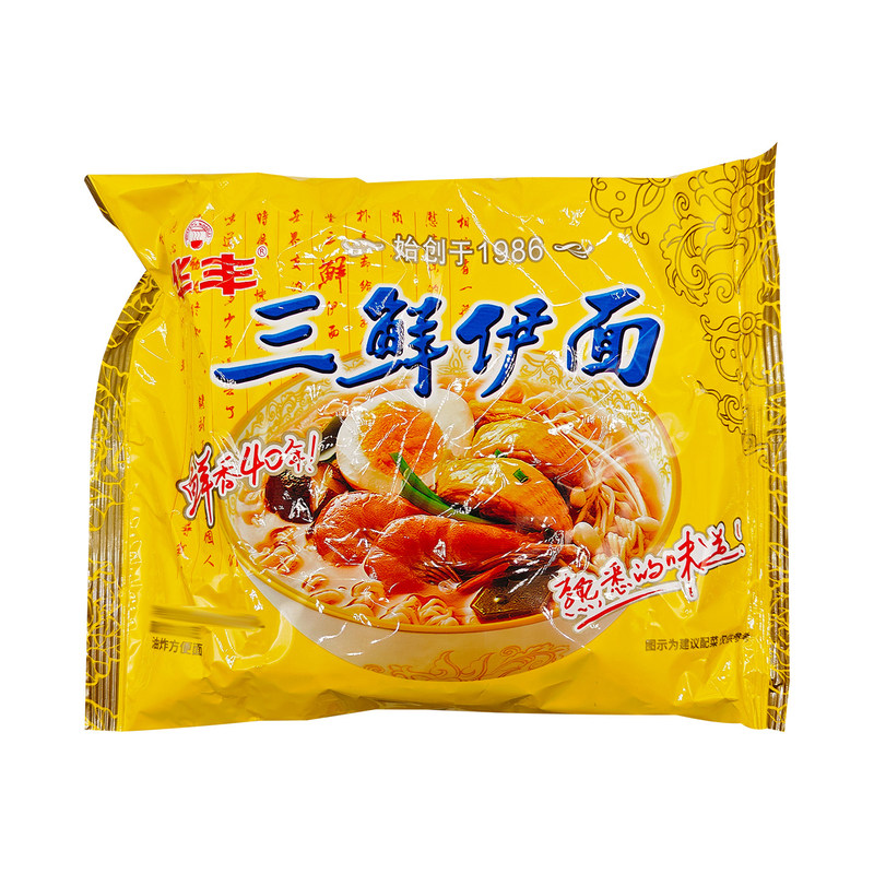 华丰三鲜伊面88g袋装泡面充饥