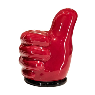 大拇指陶瓷牙签盒轻奢高颜值棉签盒牙线收纳盒家用高级摆件牙签筒