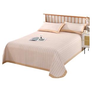 特厚冷感~老粗布凉席三件套亚麻冰凉感加厚粗麻布床单不移位夏季