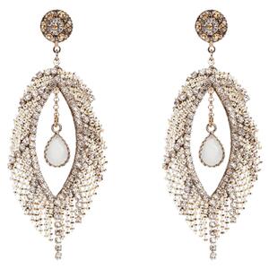 Riotlily艾特里里流苏耳环树叶大首饰品夸张耳坠度假送女友礼物