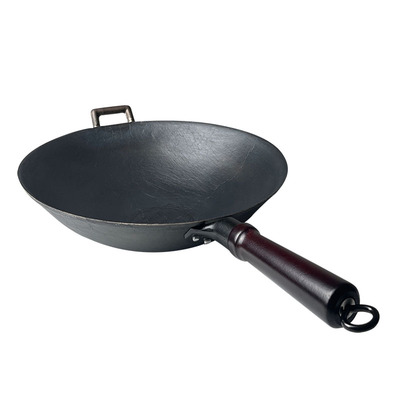 陆之都生铁34cm陆川无涂层炒菜锅