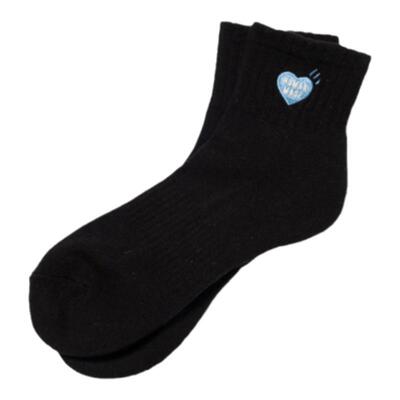 HUAMANMADE棉刺绣爱心lgoo袜子