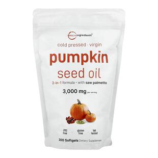 美国Micro Ingredients南瓜籽油锯棕榈300粒Pumpkin seed oil