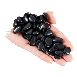 天然鹅卵石黑色雨花石头原石批发庭院铺地花园挡土石围边鱼缸造景