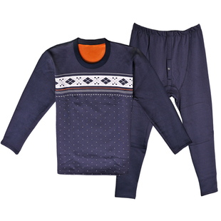 男士胖子加肥加大码保暖内衣套装加绒加厚秋衣秋裤青年胖人300斤