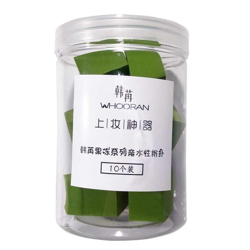 WHOORAN/韩国韩苒美妆蛋果冻房型海绵粉扑长方形粉底液化妆棉粉扑