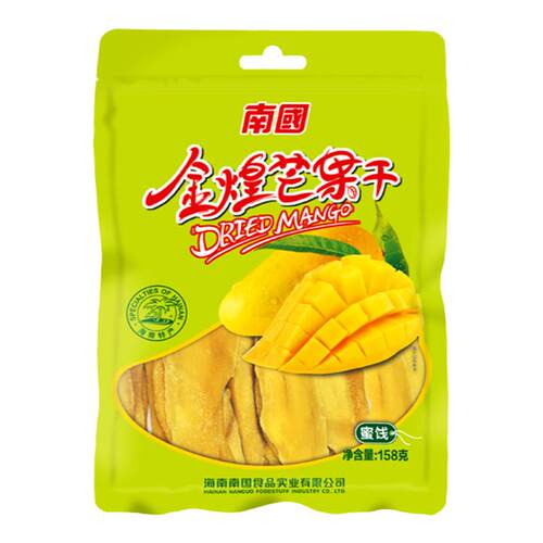 海南特产南国金煌芒果干158g芒果片果脯果干蜜饯零食水果肉116g