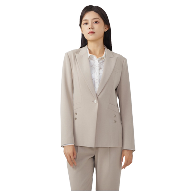 翠贝卡长袖一粒扣小西服