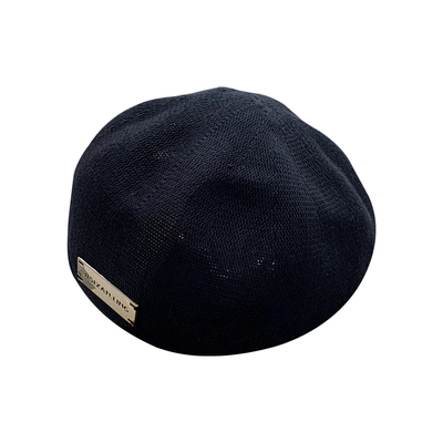 金属标显脸小大头围反戴贝雷帽