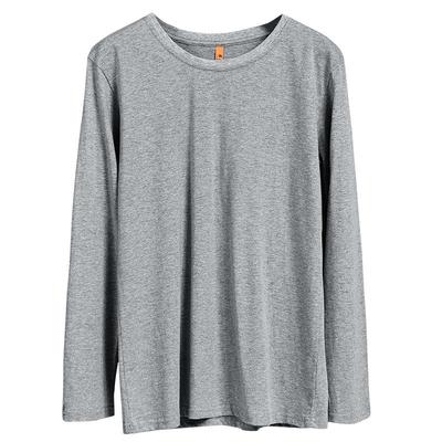 纯色纯棉长袖t恤打底衫上衣服