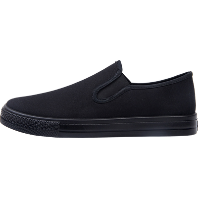 回力官方旗舰黑色秋季透气帆布鞋